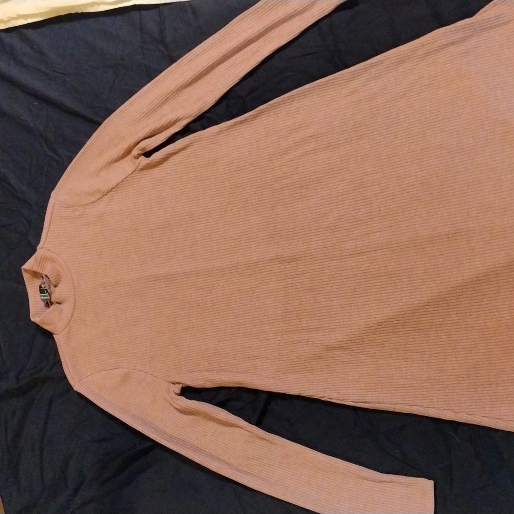Forever 21 long sleeve sweater dress med women's red shade 008